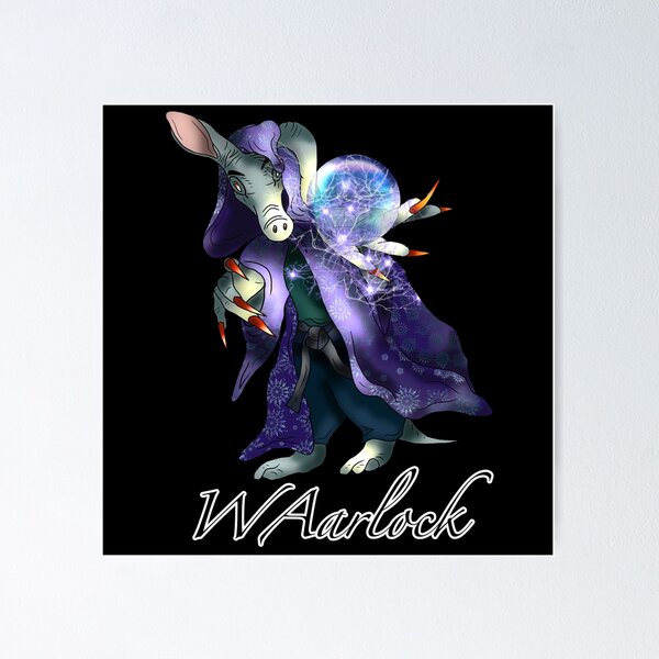 Item preview, Dnd warlock Aardvark designed and sold by CuisineCat.