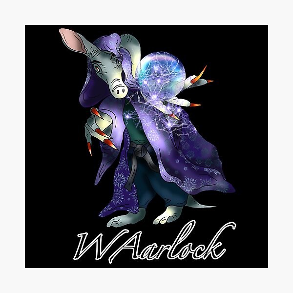 Item preview, Dnd warlock Aardvark designed and sold by CuisineCat.