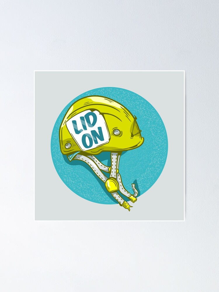 "Climbing helmet" Poster for Sale by piedaydesigns Redbubble