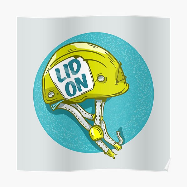"Climbing helmet" Poster for Sale by piedaydesigns Redbubble