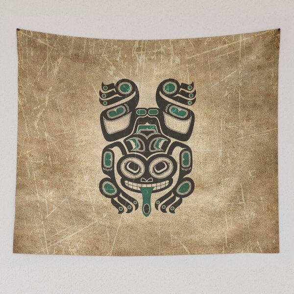 Item preview, Teal Blue and Black Haida Spirit Tree Frog designed and sold by JeffBartels.