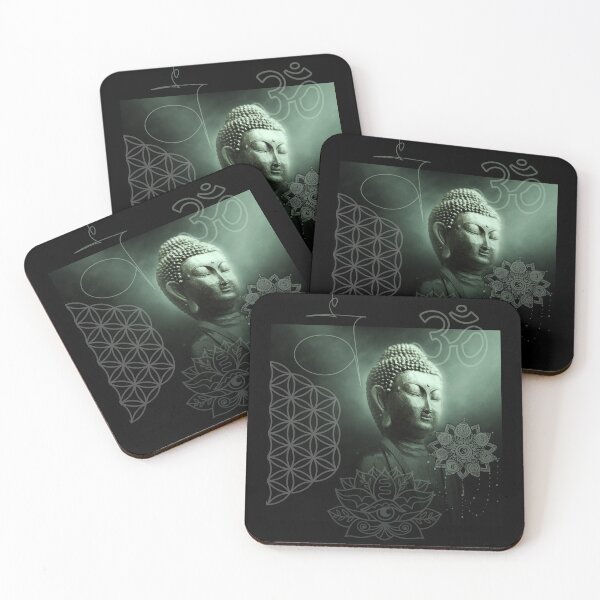 Item preview, Buddha Praying Meditation Symbols Digital Art Design designed and sold by EarthArtDesigns.