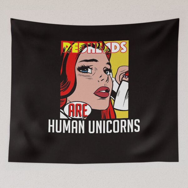 Item preview, Redheads Human Unicorn Ginger Girl Red Hair Red Orange Head designed and sold by TomGiantDesigns.