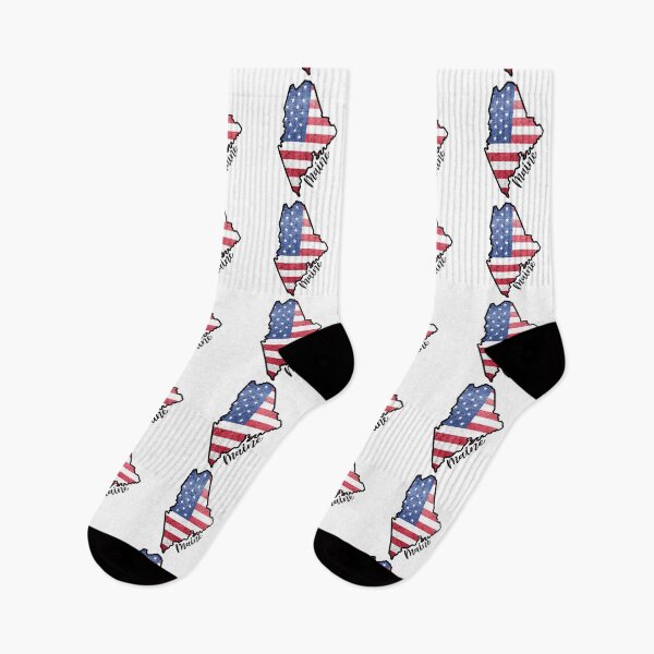 Item preview, Maine State Outline with Patriotic USA American Flag designed and sold by Gsallicat.