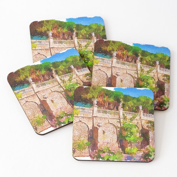 Item preview, Barcelona gardens and park, watercolor designed and sold by Travelways.