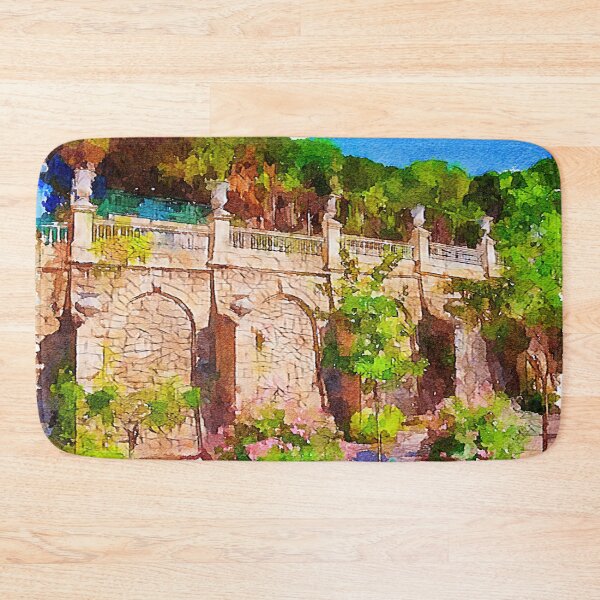 Item preview, Barcelona gardens and park, watercolor designed and sold by Travelways.
