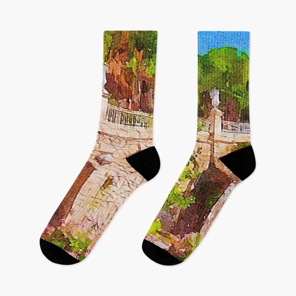 Item preview, Barcelona gardens and park, watercolor designed and sold by Travelways.