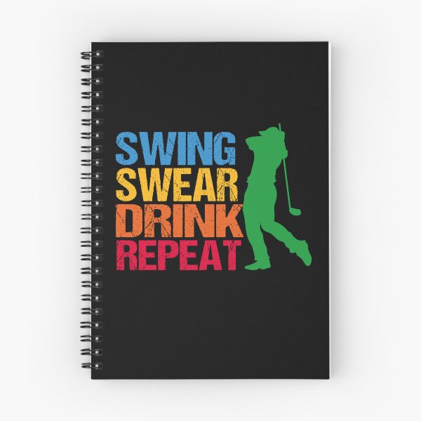 Item preview, Fathers Day Golf Quotes, swing swear dring repeat, golf drink quote designed and sold by SheIsAQueen.