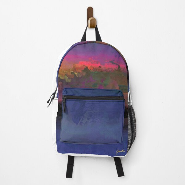 Item preview, Colorful Vibrant Sunrise Modern Abstract Landscape Pink Yellow And Blue Scenery designed and sold by Art by Gordan P. Junior.