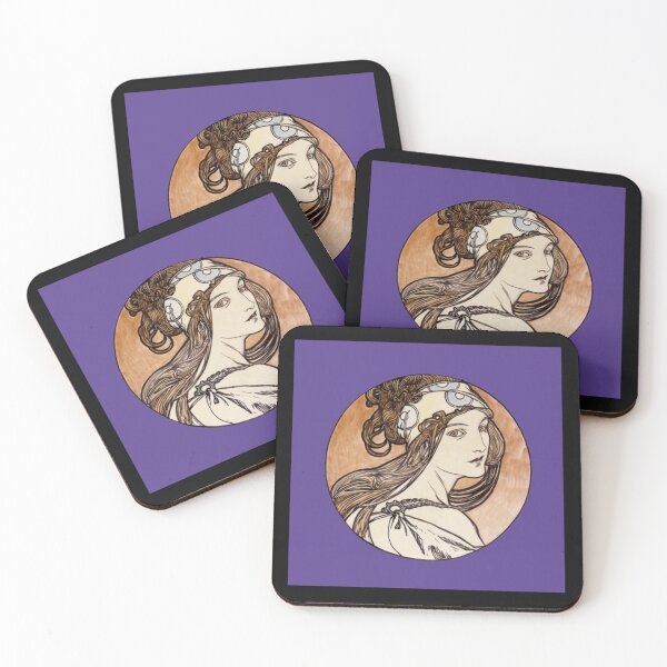 Item preview, Boho Hippie Girl Purple designed and sold by ArtMeetsPizza.