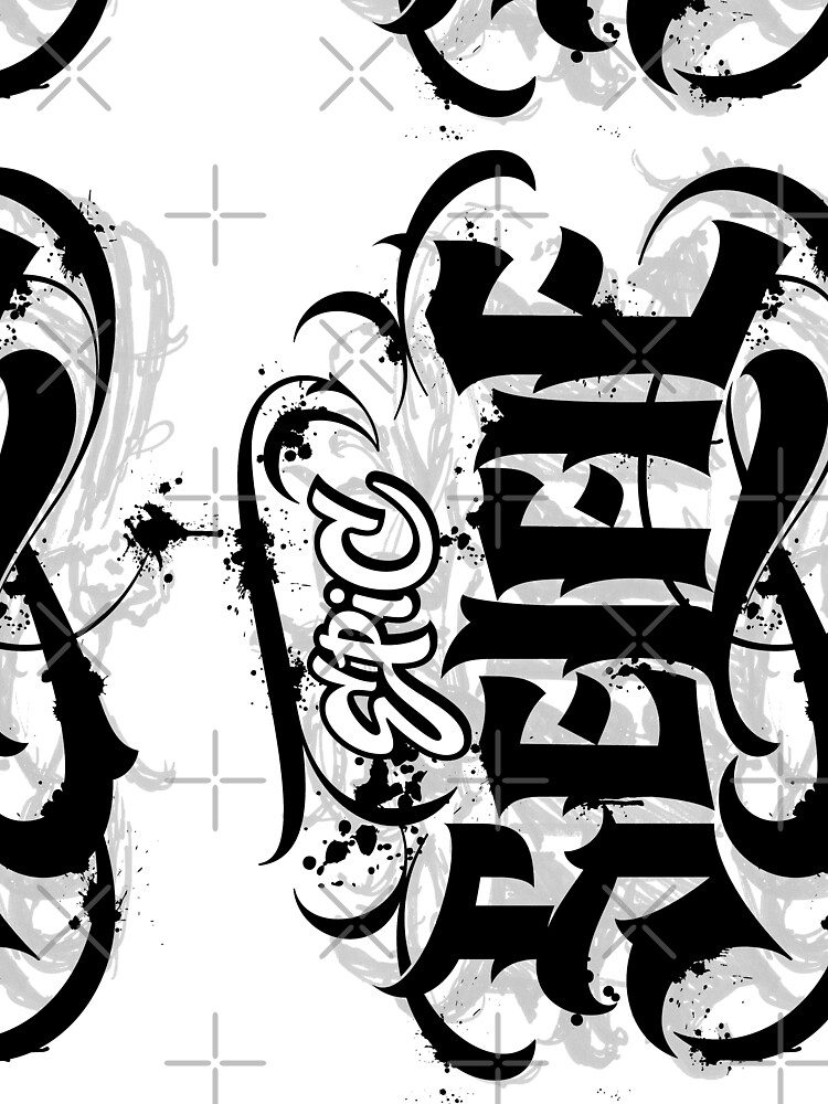 'Epic Selfie' Black Goth Grunge Tattoo Hand Lettering Calligraphy by 26-Characters