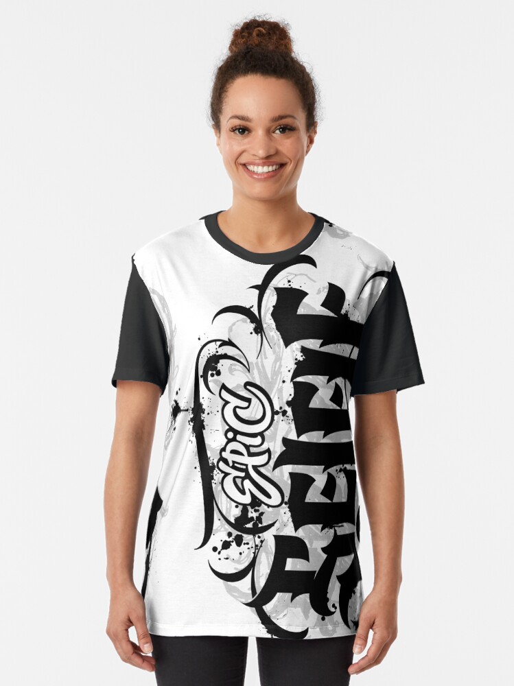 Alternate view of 'Epic Selfie' Black Goth Grunge Tattoo Hand Lettering Calligraphy Graphic T-Shirt