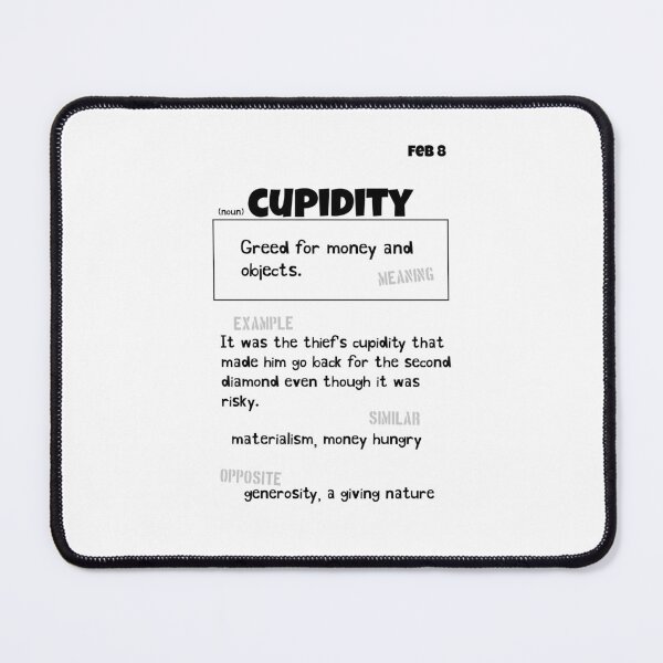 Item preview, February 8 Cupidity designed and sold by Square Root of Squid.
