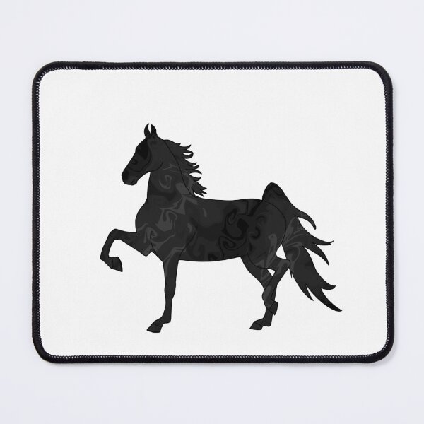 Item preview, Swirly Saddlebred Trotting Dark Gray designed and sold by theaadesigns.