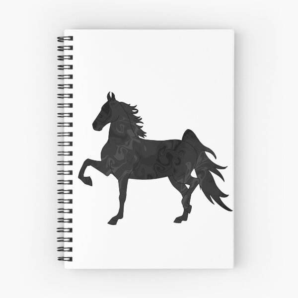 Item preview, Swirly Saddlebred Trotting Dark Gray designed and sold by theaadesigns.