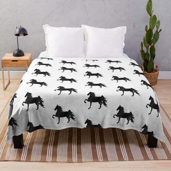 Item preview, Swirly Saddlebred Trotting Dark Gray designed and sold by theaadesigns.