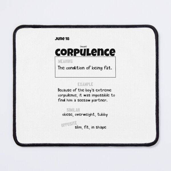 Item preview, June 18 Corpulence designed and sold by Square Root of Squid.