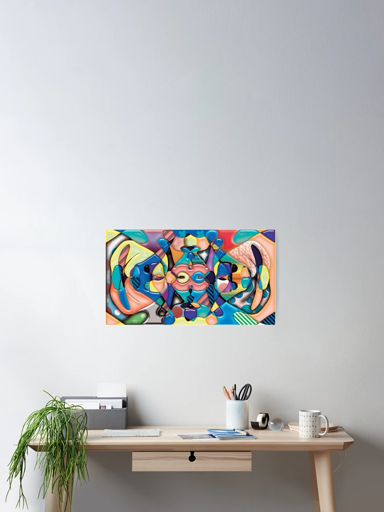 Thumbnail 2 of 3, Poster, psychedelic patchwork designed and sold by Kevin Bouffard.
