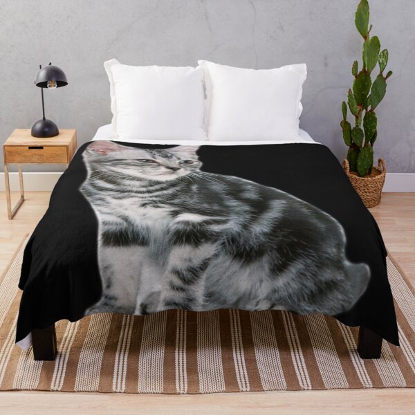 Item preview, Striped Gray Cat Face designed and sold by ArtMeetsPizza.