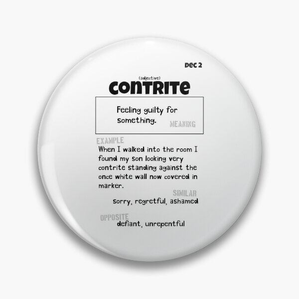 Item preview, December 2 Contrite designed and sold by Square Root of Squid.