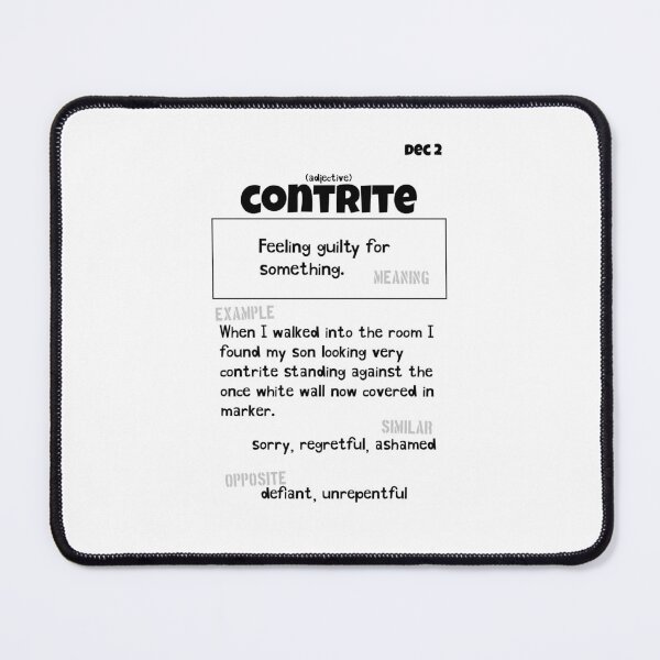 Item preview, December 2 Contrite designed and sold by Square Root of Squid.