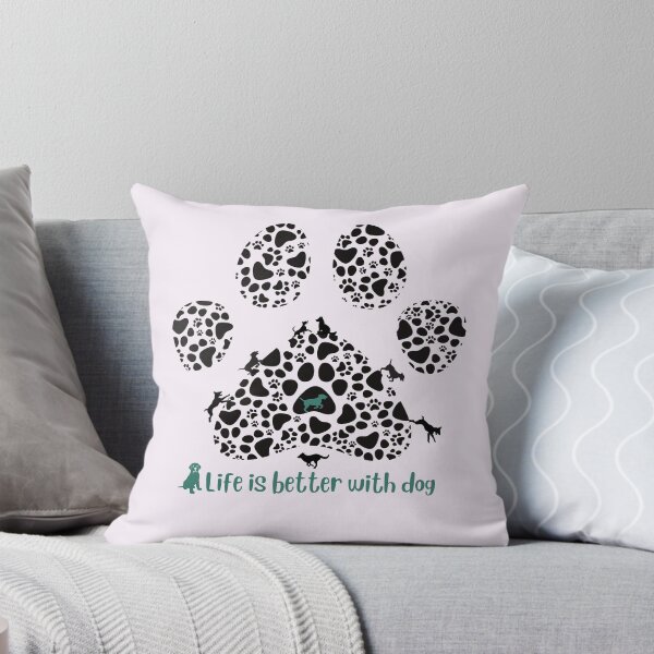 Item preview, Life is Better with Dog T-Shirt. The perfect gift for dog lovers and dog minded people!  designed and sold by SilverWhiskers.