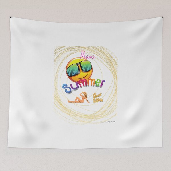 Item preview, Yellow Miami Sun with beach girl designed and sold by PalomaHealing24.