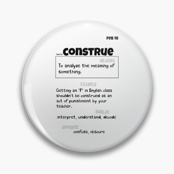 Item preview, February 18 Construe designed and sold by Square Root of Squid.