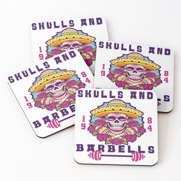 Item preview, Dia De Los Muertos Sugar Skull Mexico Sombrero & Barbell For Light Colors designed and sold by DigitalInspired.