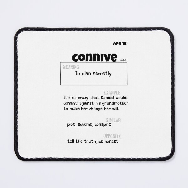 Item preview, April 18 Connive designed and sold by Square Root of Squid.