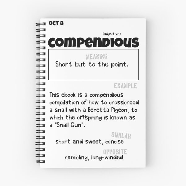 Item preview, October 8 Compendious designed and sold by Square Root of Squid.