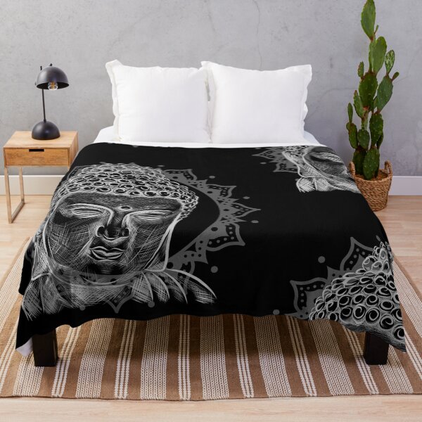 Item preview, Buddha Meditation Line Drawing With Mandala Design designed and sold by EarthArtDesigns.
