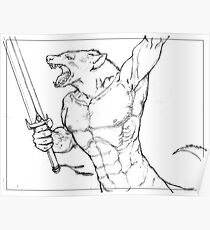 Barbarian Hyena Poster