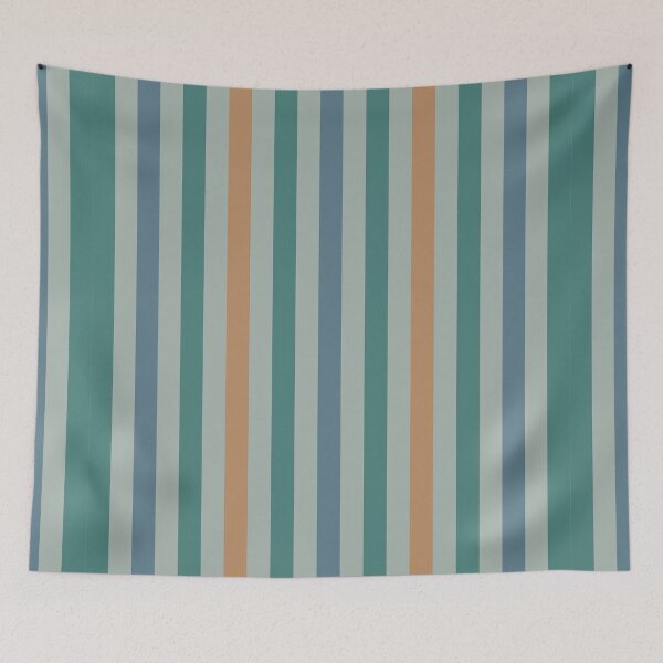 Item preview, Classic Stripes Pattern_Morandi Color 1_c3d Blue Green Orange designed and sold by mimihuang creations.