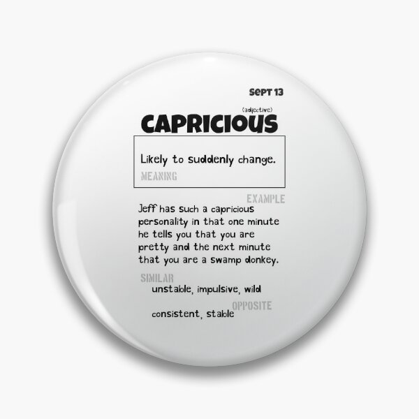 Item preview, September 13 Capricious designed and sold by Square Root of Squid.