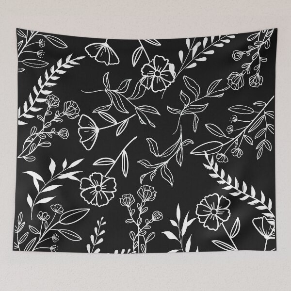 Item preview, Black and White Floral  designed and sold by Ecollections.