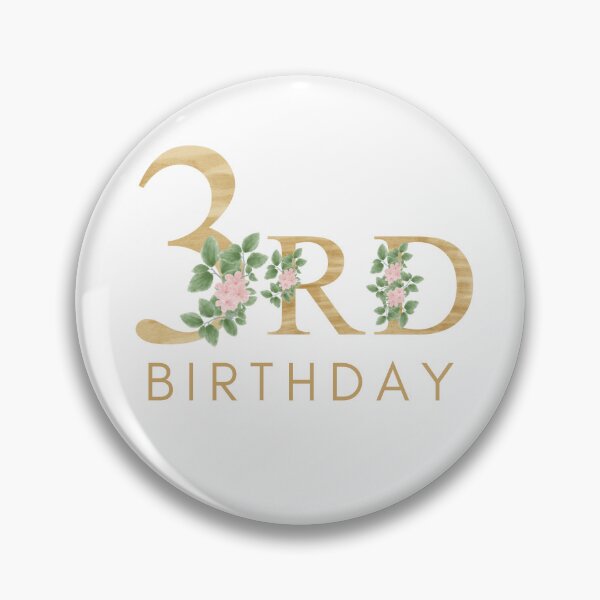 Item preview, My 3rd Birthday Floral Design designed and sold by prudencehollow.