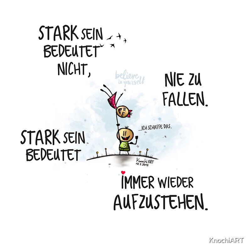 "Motivation Ich schaffe das" Sticker von KnochiART Redbubble