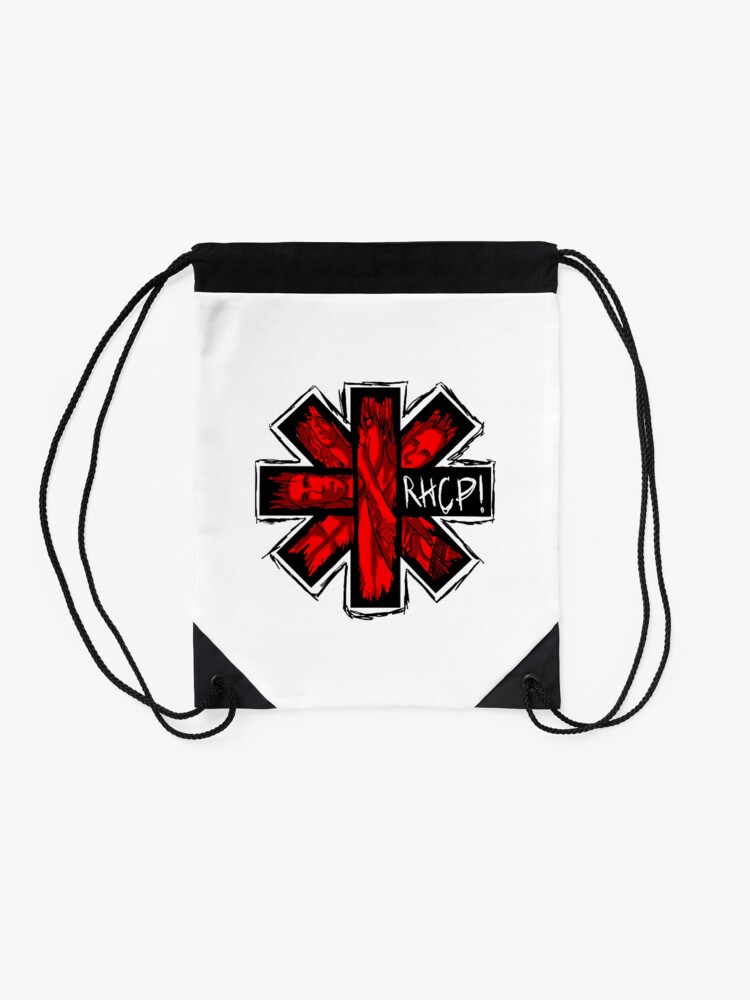Disover Red Hot Chili Peppers, face red hot chilli Drawstring Bag