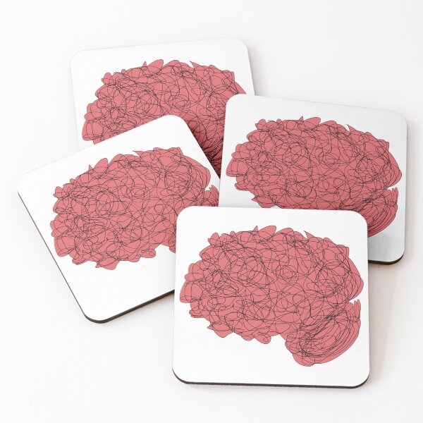 Item preview, Brain Pink Doodle Psychology Psych Psychiatry Neuro Neuroscience Cerebral Anatomy Neuroanatomy  designed and sold by hopecope.