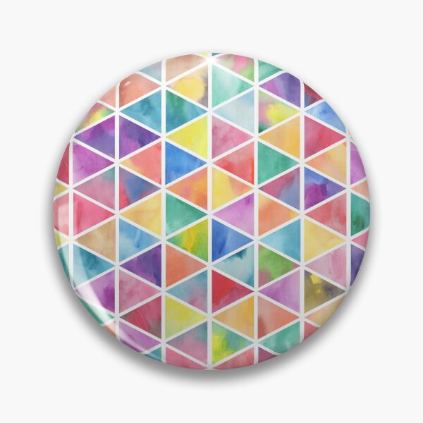 Item preview, Pretty Watercolor Pattern| Stained Glass Colors| Patterned Triangle Design| Rainbow Patterns designed and sold by Nada18.