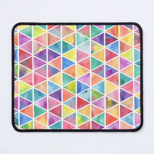 Item preview, Pretty Watercolor Pattern| Stained Glass Colors| Patterned Triangle Design| Rainbow Patterns designed and sold by Nada18.