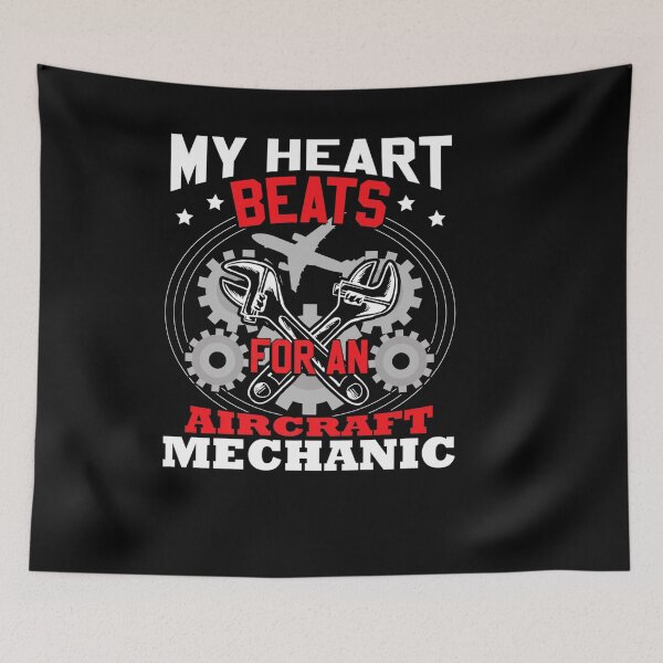 Item preview, MY HEART BEATS FOR A AIRCRAFT MECHANIC designed and sold by sobriowslen.