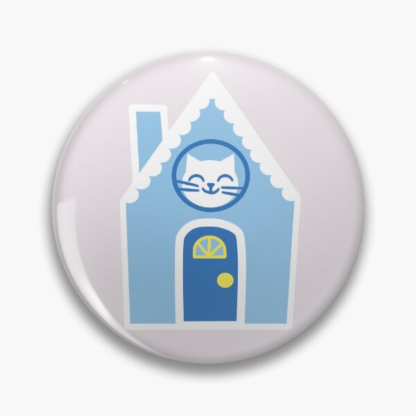 Item preview, Casa azul linda del gatito de Kawaii designed and sold by KPRWRITE.