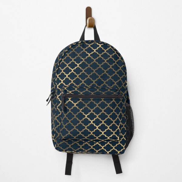 Item preview, Moroccan Trefoil Pattern - Gold & Navy designed and sold by JadeRyder.