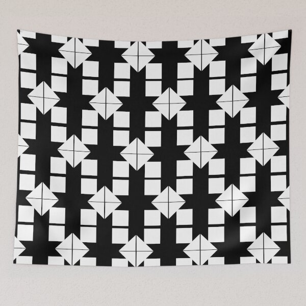 Item preview, White and Black Star Tiles designed and sold by BeJolley.