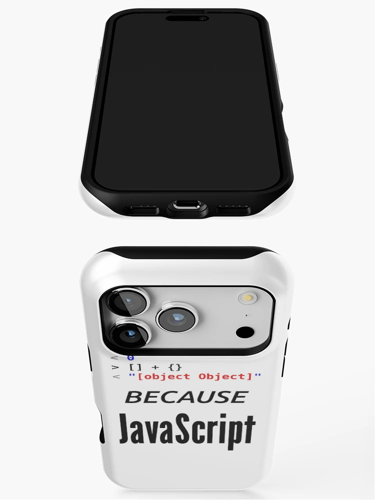 Thumbnail 3 of 4, iPhone Case, Because JavaScript Funny Coder designed and sold by JuxNdx.