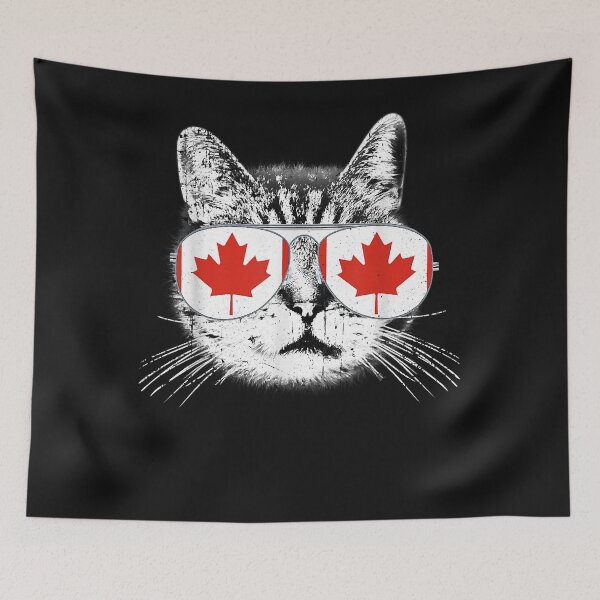 Item preview, Canada Flag Canadian Cat Sunglasses Funny Men Women designed and sold by Evrard122344.