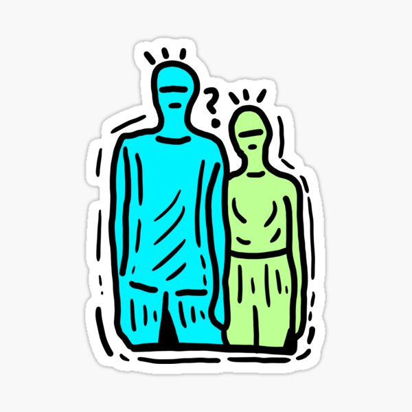 lovely lovers Sticker