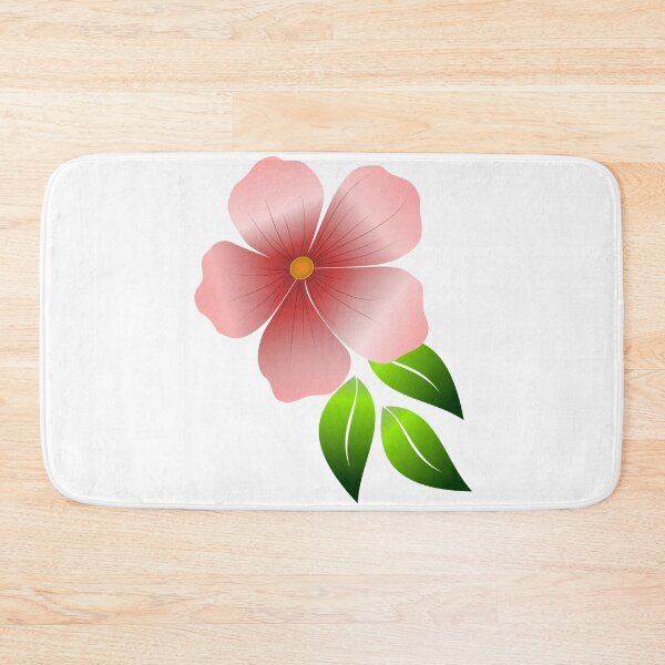 Item preview, Pink Flower with Green Leaves designed and sold by Twittlefish.